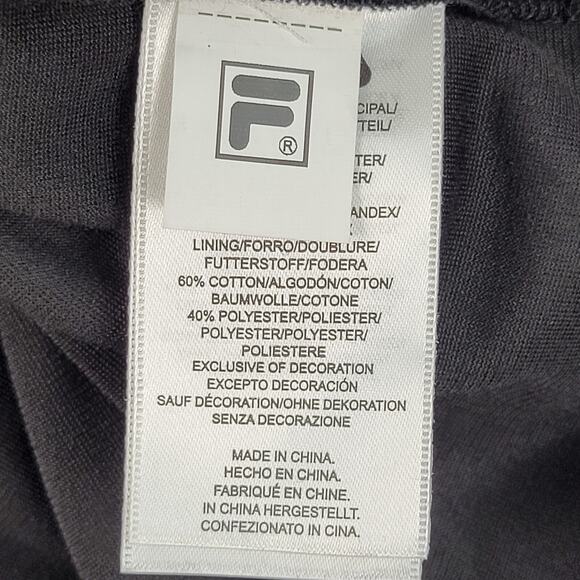 New Fila Hoodie Womens Large Black Velvet 1/4 Zip Hooded Pullover Sweatshirt NWT - Picture 14 of 15